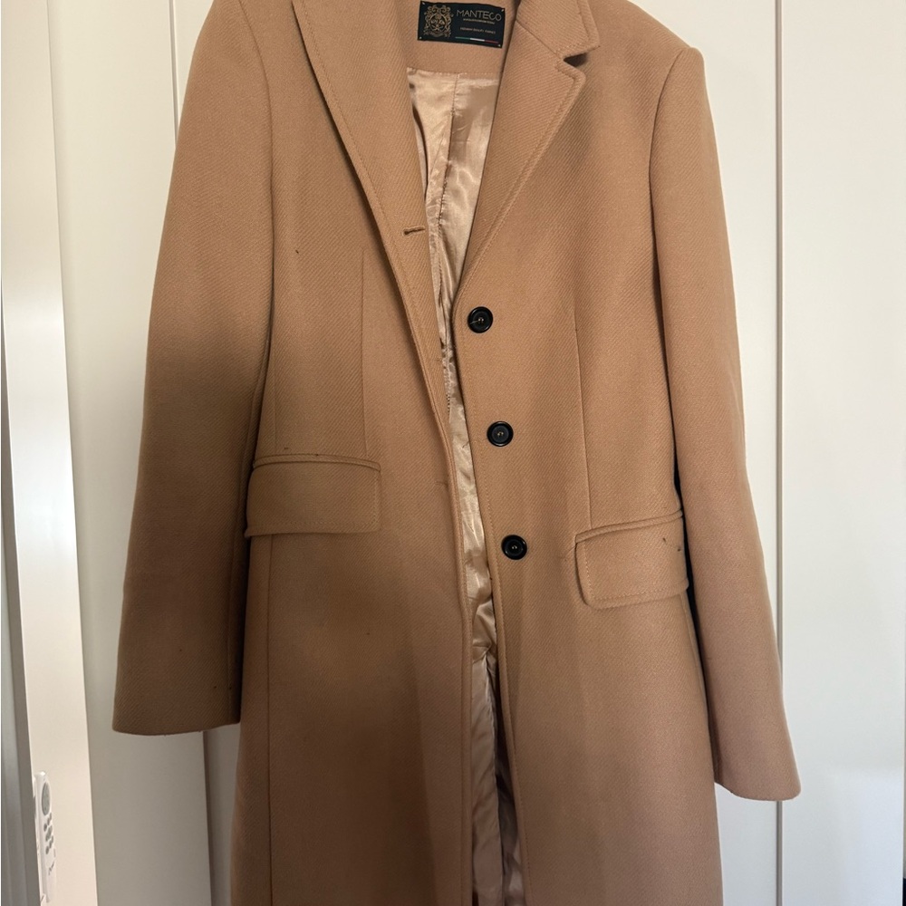 Zara Tan Wool Blend Coat